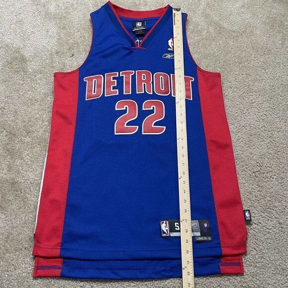 Tayshaun Prince Detroit Pistons Reebok Swingman Stitched Jersey Small Length +2 - Picture 8 of 11